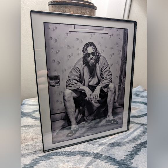 The Dude Celebrity Rare Vintage Bathroom Funny Art Print Framed 8.5x11 - Picture 1 of 3
